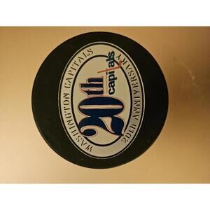 WASHINGTON CAPITALS 20TH ANNIVERSARY VINTAGE PUCK CHEVY CHASE - excellent